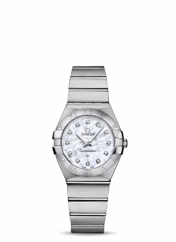 Omega Constellation Quartz 27 Brushed Stainless Steel / MOP 123.10.27.60.55.001 (12310276055001)